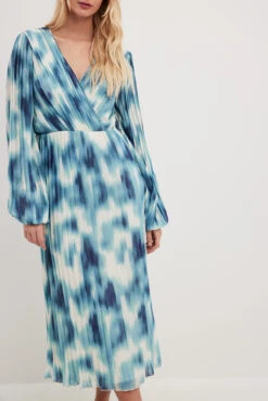 Robe Portefeuille Mi-longue Plissée