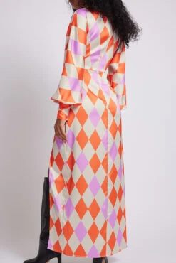Robe Satinée Imprimée -Lady Doux Soldes Magasin printed satin dress 1633 000039 43190736