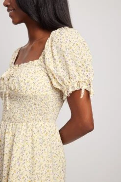 Robe Mini à Manches Bouffantes -Lady Doux Soldes Magasin puff tie sleeve mini dress 1014 001416 53712631