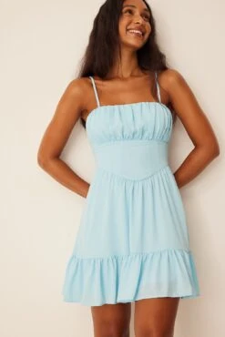 Mini Robe à Détails Volants -Lady Doux Soldes Magasin recycled frill detail mini dress 1659 000067 0047 02