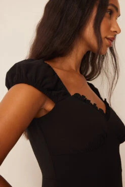 Robe Mini Recyclée -Lady Doux Soldes Magasin recycled ruched sleeve mini dress 1659 000056 0002 02