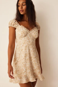 Robe Mini Recyclée -Lady Doux Soldes Magasin recycled ruched sleeve mini dress 1659 000056 9834 02