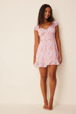 Robe Mini Recyclée -Lady Doux Soldes Magasin recycled ruched sleeve mini dress 1659 000056 9835 01c