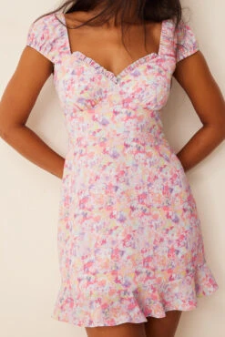 Robe Mini Recyclée -Lady Doux Soldes Magasin recycled ruched sleeve mini dress 1659 000056 9835 02