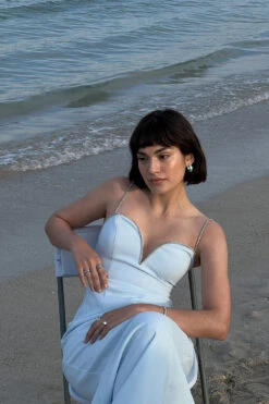 Maxi Robe à Détails 17 Maxi Robe à Détails -Lady Doux Soldes Magasin rhinestone detail fitted maxi dress 1018 009311 0003 03