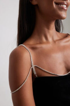 Robe En Velours à Strass 10 Robe En Velours à Strass -Lady Doux Soldes Magasin rhinestone detail velvet dress 1783 000017 0002 654876