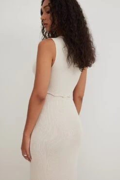 Robe Mi-longue Côtelée à Découpes 10 Robe Mi-longue Côtelée à Découpes -Lady Doux Soldes Magasin rib cut out midi dress 1769 000014 0301 03