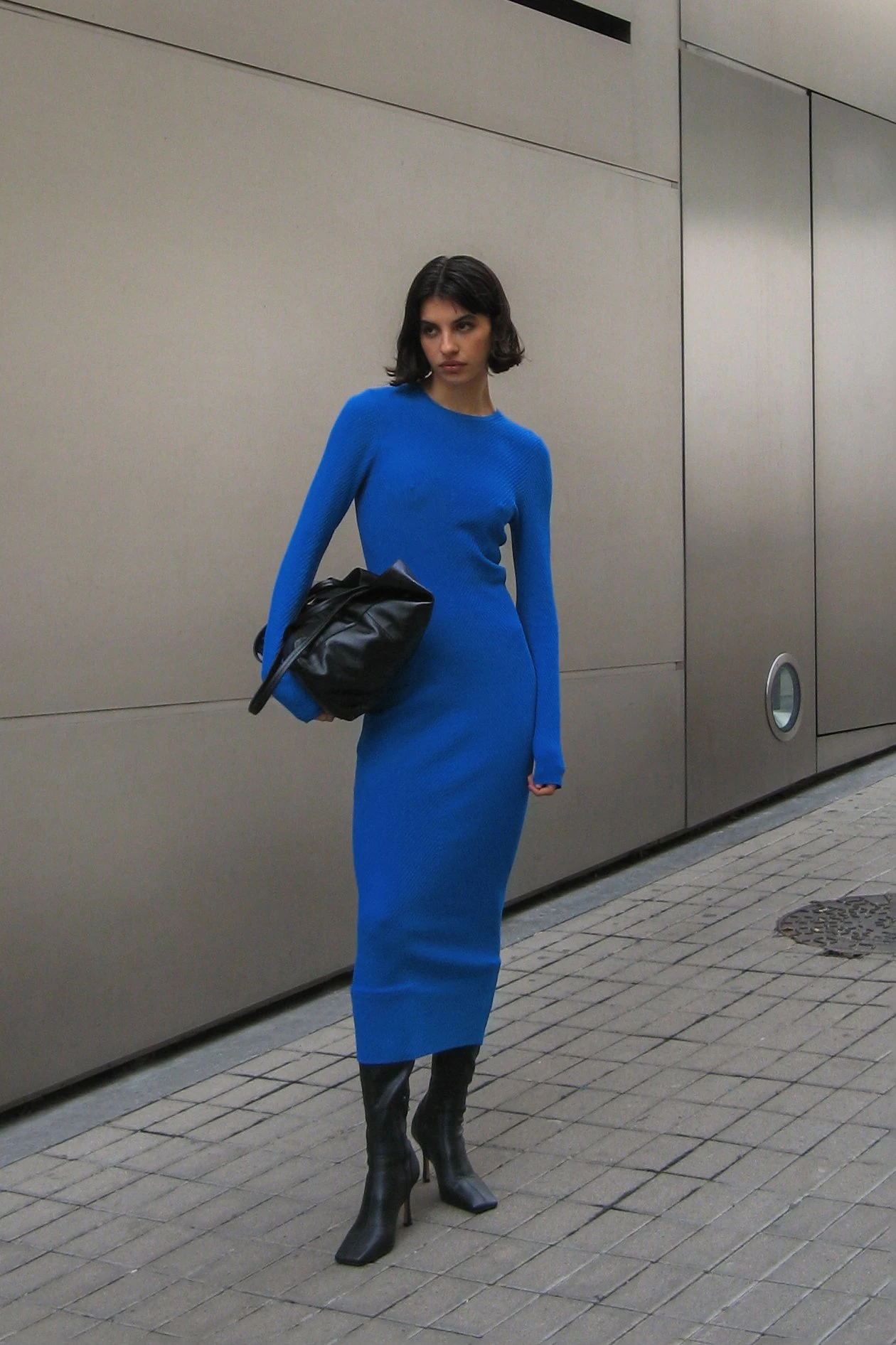 Robe Corset Mi-longue En Maille Côtelée – Image 10