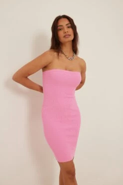 NA-KD Robe Mini En Maille Côtelée -Lady Doux Soldes Magasin rib knitted mini tube dress 1100 006173 00150141
