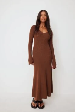 Robe Côtelée à Armatures -Lady Doux Soldes Magasin ribbed cup detail dress 1770 000005 0017 01c