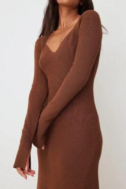 Robe Côtelée à Armatures -Lady Doux Soldes Magasin ribbed cup detail dress 1770 000005 0017 02