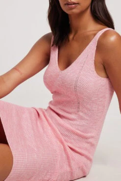 Robe Mi-longue En Maille Côtelée 14 Robe Mi-longue En Maille Côtelée -Lady Doux Soldes Magasin ribbed detail knitted midi dress 1774 000016 0015 04