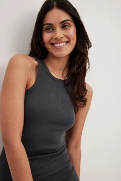 Robe Débardeur Côtelée -Lady Doux Soldes Magasin ribbed tank dress 1100 005070 830921582 2