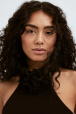 Robe Longue à Détail Rose -Lady Doux Soldes Magasin rose detail maxi dress 1018 010308 000219989 creative