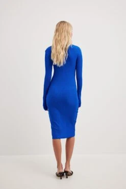 Robe Mi-longue à Boutons 14 Robe Mi-longue à Boutons -Lady Doux Soldes Magasin rouched button detail midi dress 1018 008630 000331752