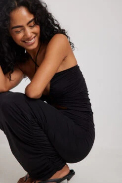 Robe Sans Manches Froissée -Lady Doux Soldes Magasin rouched slinky midi dress 1017 002202 00021850