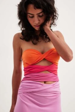 Robe Froncée à Empiècements 9 Robe Froncée à Empiècements -Lady Doux Soldes Magasin ruched panel dress 1686 000163 001530603