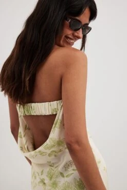 Robe Bandeau Mi-longue En Satin -Lady Doux Soldes Magasin satin bandeau midi dress 1795 000031 93334459 1