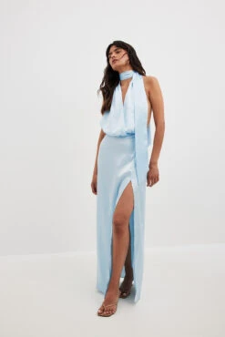 Maxi Robe Satin -Lady Doux Soldes Magasin satin scarf maxi dress 1708 000120 0618 r 01c