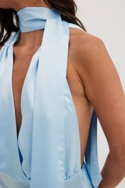 Maxi Robe Satin -Lady Doux Soldes Magasin satin scarf maxi dress 1708 000120 0618 r 4