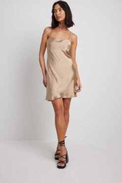 Robe Fourreau En Satin -Lady Doux Soldes Magasin satin slip dress 1017 001829 02411778