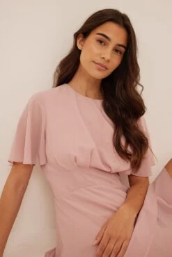 Robe Mini Volantée En Mousseline -Lady Doux Soldes Magasin seam waist chiffon mini dress 1014 001384 50631425