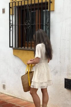 Robe Mini Volantée En Mousseline