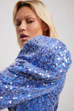 Robe Courte à Manches Bouffantes Et Sequins -Lady Doux Soldes Magasin sequin puff sleeve mini dress 1017 002092 0322 35089