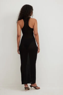 Robe En Maille à Découpes Latérales -Lady Doux Soldes Magasin side cut out knitted dress 1769 000018 0002 04