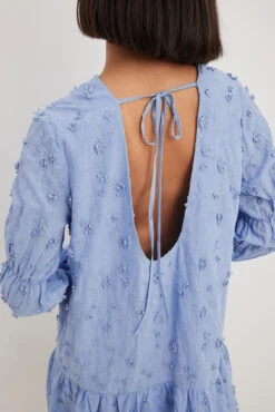 Robe à Détails Sur Les Manches -Lady Doux Soldes Magasin sleeve detail deep back dress 1100 003800 004724147