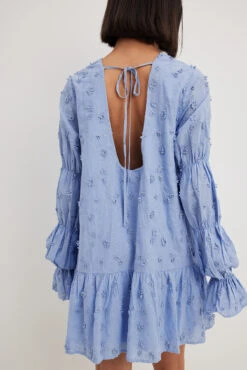 Robe à Détails Sur Les Manches -Lady Doux Soldes Magasin sleeve detail deep back dress 1100 003800 004724159