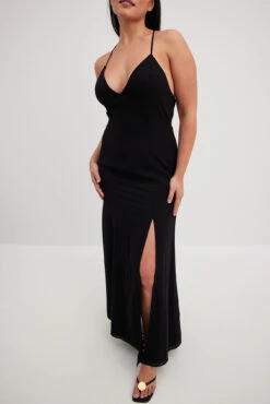 Robe Longue En Mousseline à Lanières Au Dos 6 Robe Longue En Mousseline à Lanières Au Dos -Lady Doux Soldes Magasin strap back chiffon maxi dress 1018 010409 0002 33944