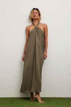 Robe Mi-longue Dos Nu Structurée