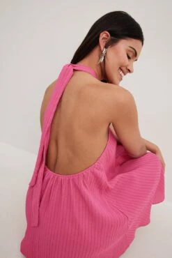 Robe Courte Dos Nu Structurée -Lady Doux Soldes Magasin structured halterneck mini dress 1017 002240 001523064