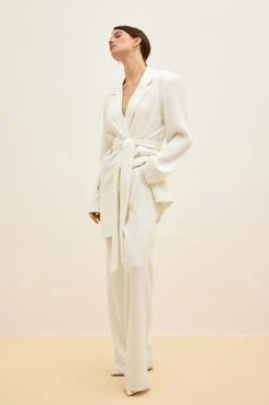 Robe Blazer Courte Structurée Coupe Portefeuille