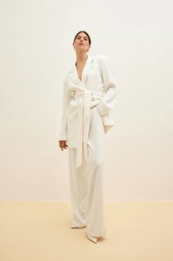 Robe Blazer Courte Structurée Coupe Portefeuille -Lady Doux Soldes Magasin structured overlap mini blazer dress 1014 001568 4070 editorial2