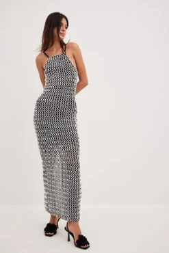 Robe Longue Structurée Fendue -Lady Doux Soldes Magasin structured slit maxi dress 1018 010282 0041 4151