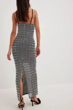 Robe Longue Structurée Fendue -Lady Doux Soldes Magasin structured slit maxi dress 1018 010282 0041 4192