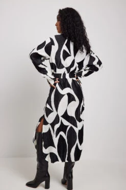 Robe Chemise Mi-longue à Motif Spirale -Lady Doux Soldes Magasin swirl pattern midi shirt dress 1018 008953 0192 2 r1