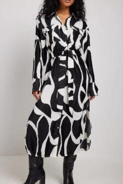 Robe Chemise Mi-longue à Motif Spirale -Lady Doux Soldes Magasin swirl pattern midi shirt dress 1018 008953 0192 3 r1 1