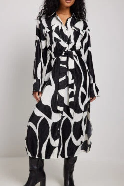 Robe Chemise Mi-longue à Motif Spirale -Lady Doux Soldes Magasin swirl pattern midi shirt dress 1018 008953 0192 3 r1