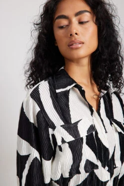 Robe Chemise Mi-longue à Motif Spirale -Lady Doux Soldes Magasin swirl pattern midi shirt dress 1018 008953 0192 4 r1