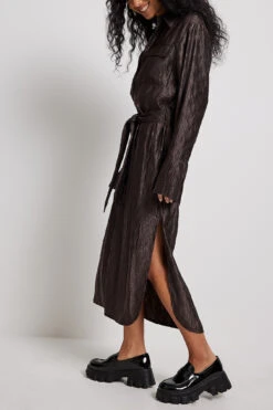 Robe Chemise Mi-longue à Motif Spirale -Lady Doux Soldes Magasin swirl pattern midi shirt dress 1018 008953 00176191