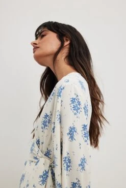 Robe Longue Nouée à Manches -Lady Doux Soldes Magasin tie detail maxi sleeve dress 1797 000018 0529 6299