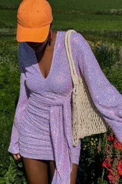 Robe Mini Nouée Sur Le Devant 11 Robe Mini Nouée Sur Le Devant -Lady Doux Soldes Magasin tie detail mini dress 1736 000274 0003 03