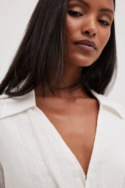 Robe Chemise à Détail Torsadé -Lady Doux Soldes Magasin twisted detail shirt dress 1788 000037 10960924