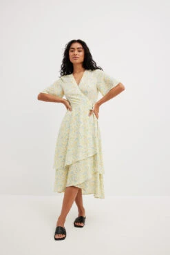 Robe Midi En Mousseline -Lady Doux Soldes Magasin two layers chiffon midi dress 1014 001398 968624205