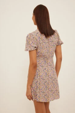 Robe Mini à Col En V -Lady Doux Soldes Magasin v neck mini drees 1100 004966 24937940