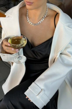 Robe Longue Drapée Avec Décolleté En Cascade -Lady Doux Soldes Magasin waterfall draped maxi dress 1017 001814 0002 social1