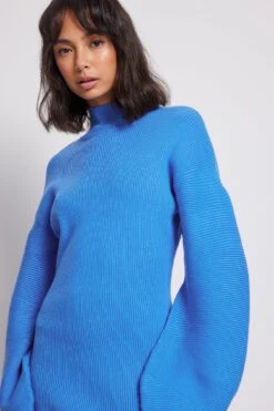 Robe Mi-longue En Tricot -Lady Doux Soldes Magasin wide sleeve fine knitted midi dress 1100 006670 000312017